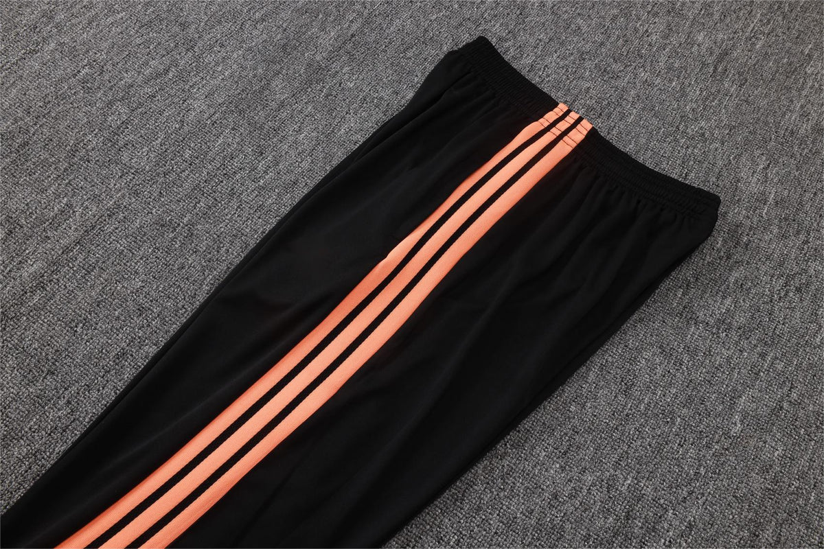 2026-27 Arsenal Black Orange Half Zip Training Suit Adults Or Children