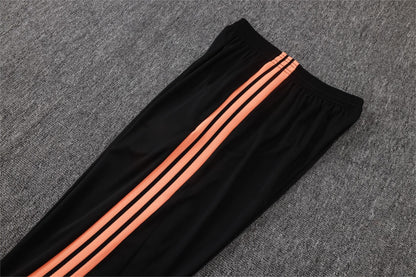 2026-27 Arsenal Black Orange Half Zip Training Suit Adults Or Children
