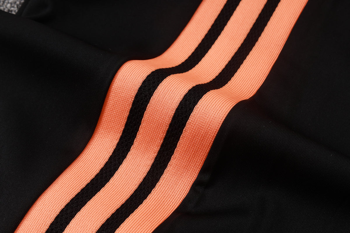 2026-27 Arsenal Black Orange Half Zip Training Suit Adults Or Children