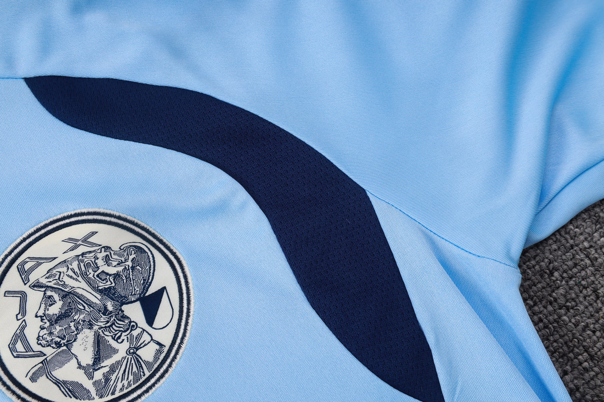 2026-27 Ajax Light Blue Half Zip Training Suit Adults Or Children