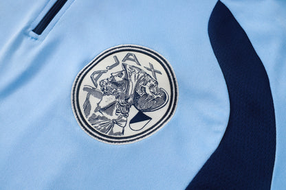 2026-27 Ajax Light Blue Half Zip Training Suit Adults Or Children