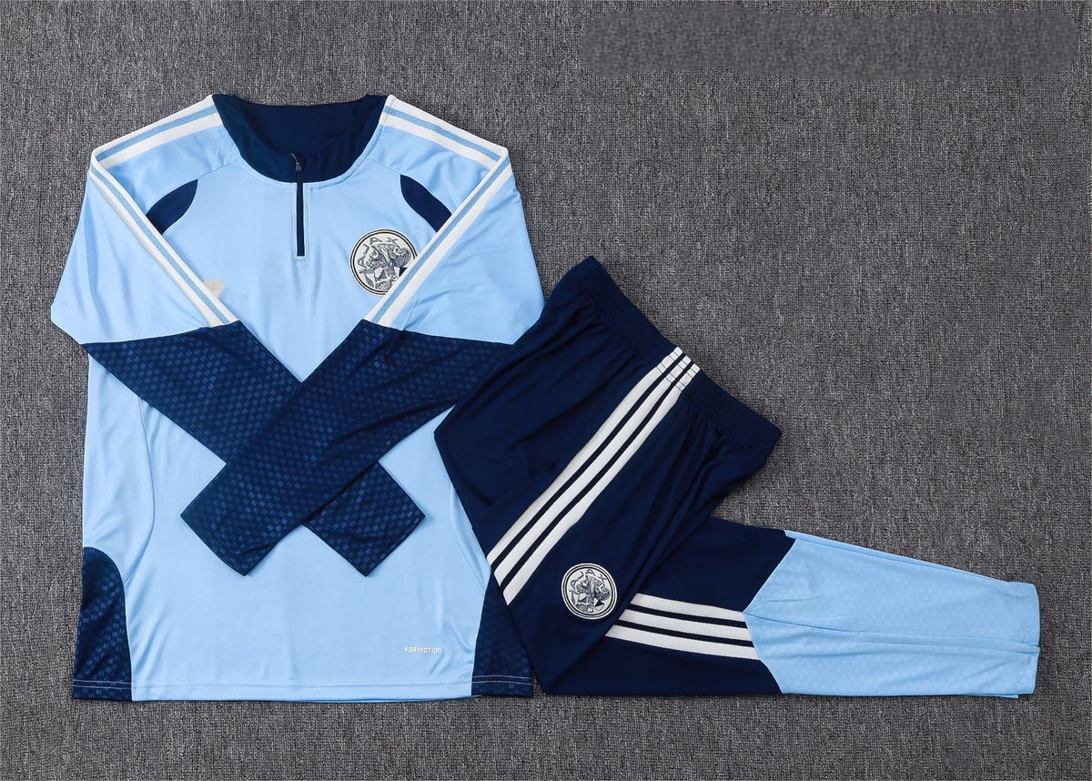 2026-27 Ajax Light Blue Half Zip Training Suit Adults Or Children