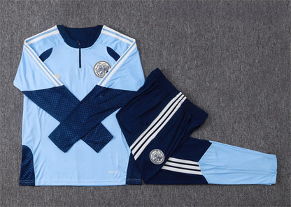 2026-27 Ajax Light Blue Half Zip Training Suit Adults Or Children
