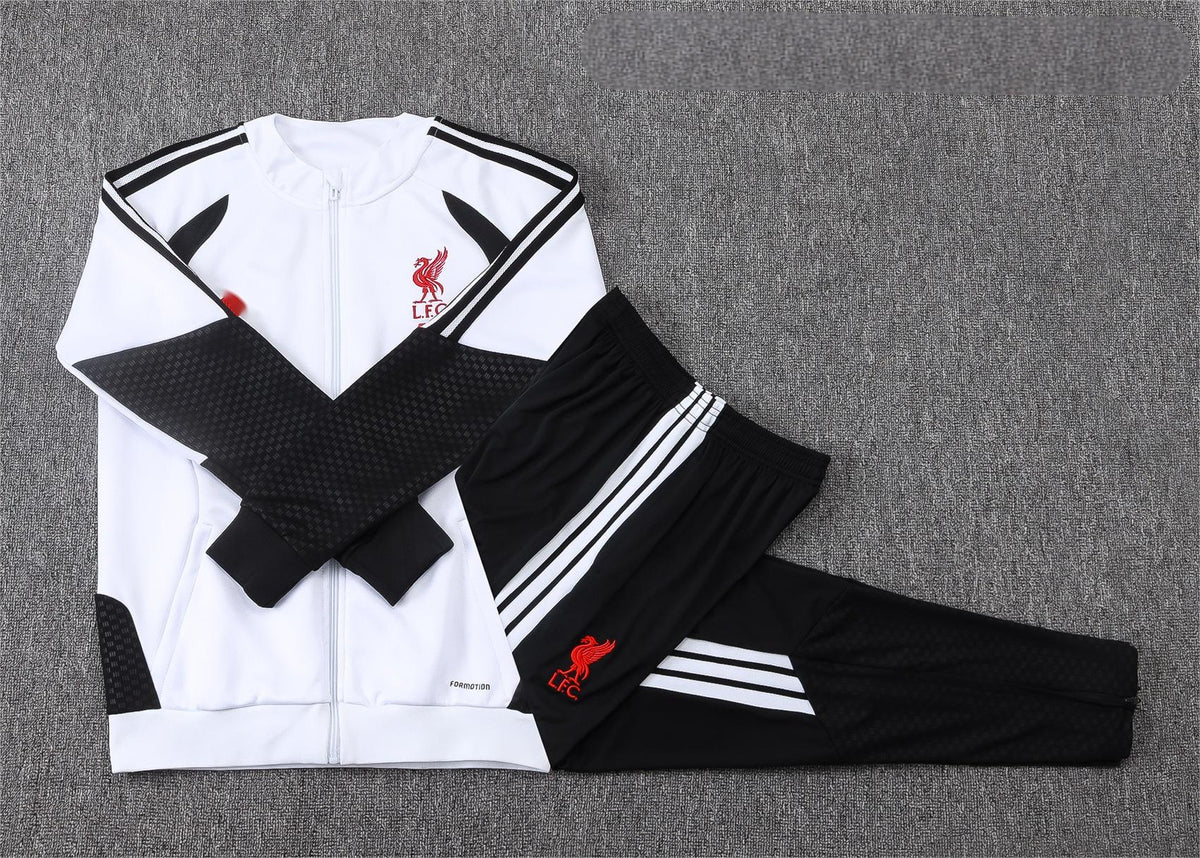 2026-27 Liverpool White Full Zip Training Suit Adults Or Children