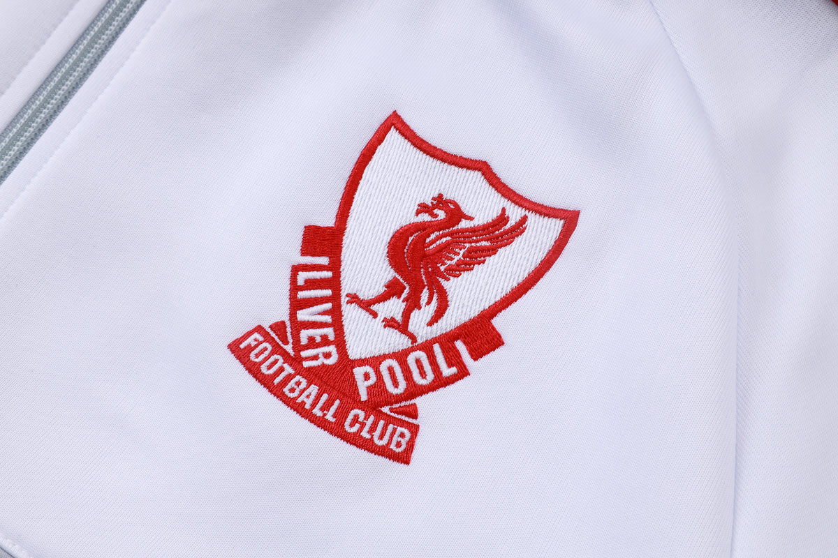 2026-27 Liverpool Grey White Full Zip Training Suit Adults Or Children