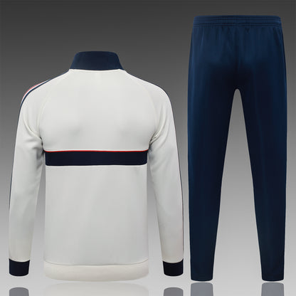 2026-27 Bayern Beige Royal Blue Full Zip Training Suit Adults Or Children