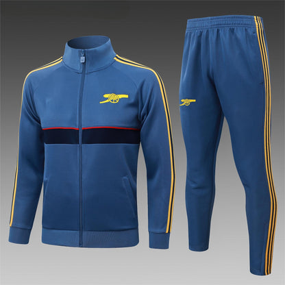 2026-27 Arsenal Mid Blue Full Zip Training Suit Adults Or Children