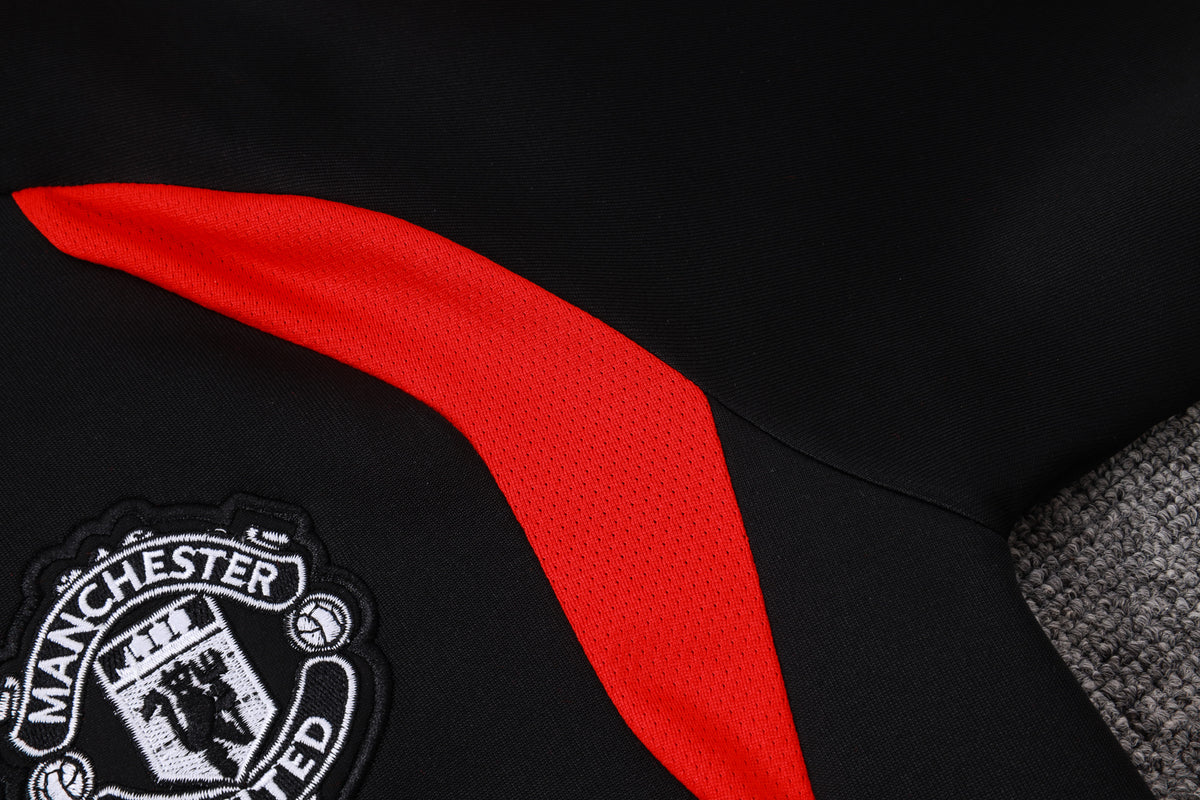 2026-27 Manchester United Black Red Full Zip Training Suit Adults or Children