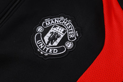2026-27 Manchester United Black Red Full Zip Training Suit Adults or Children