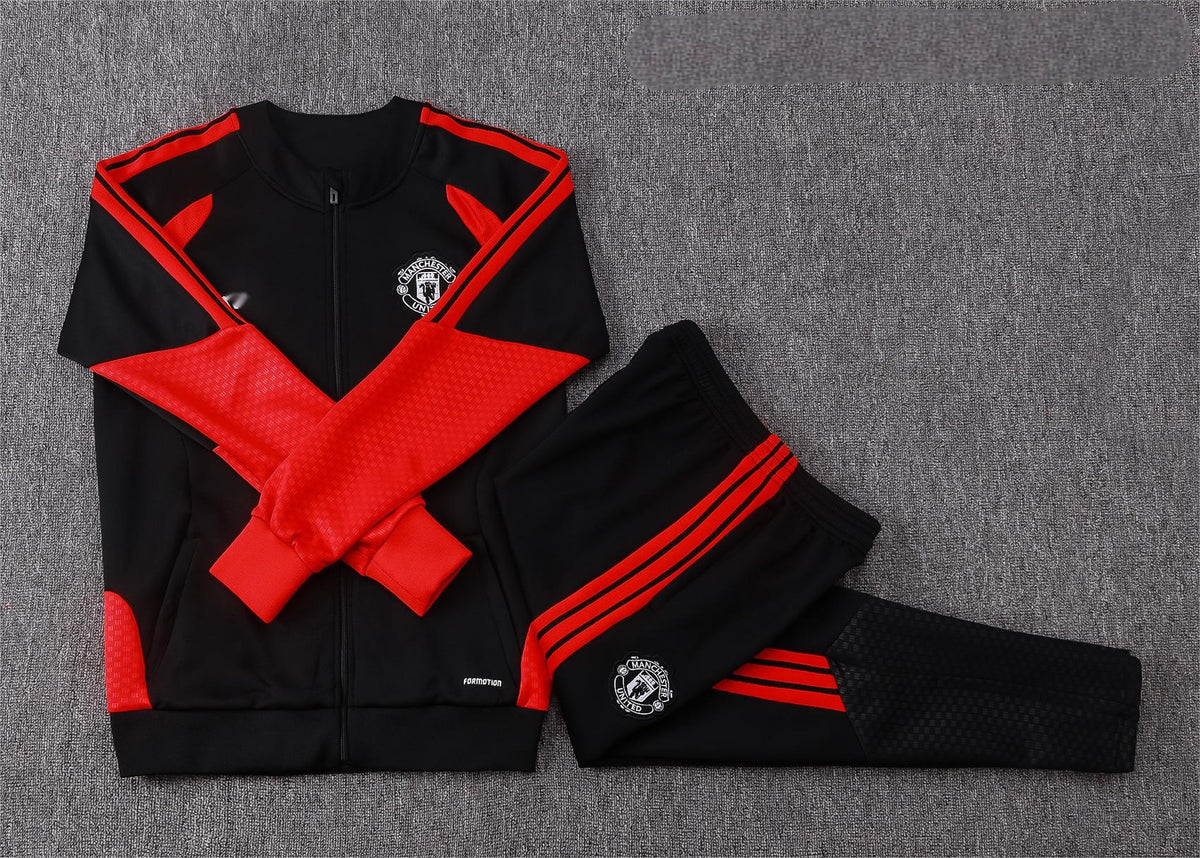 2026-27 Manchester United Black Red Full Zip Training Suit Adults or Children