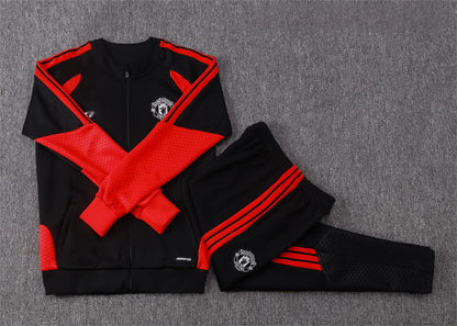 2026-27 Manchester United Black Red Full Zip Training Suit Adults or Children