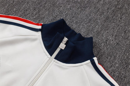 2026-27 Bayern Beige Royal Blue Full Zip Training Suit Adults Or Children