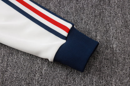 2026-27 Bayern Beige Royal Blue Full Zip Training Suit Adults Or Children