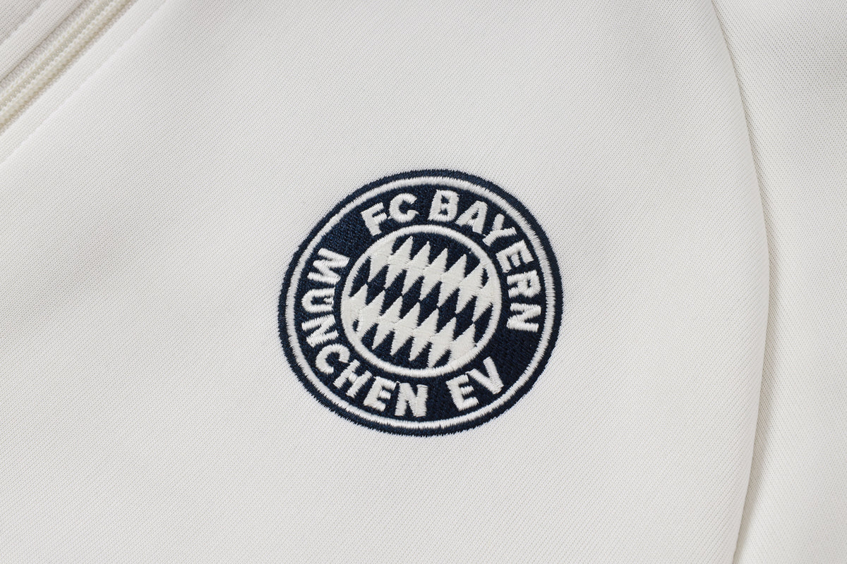 2026-27 Bayern Beige Royal Blue Full Zip Training Suit Adults Or Children