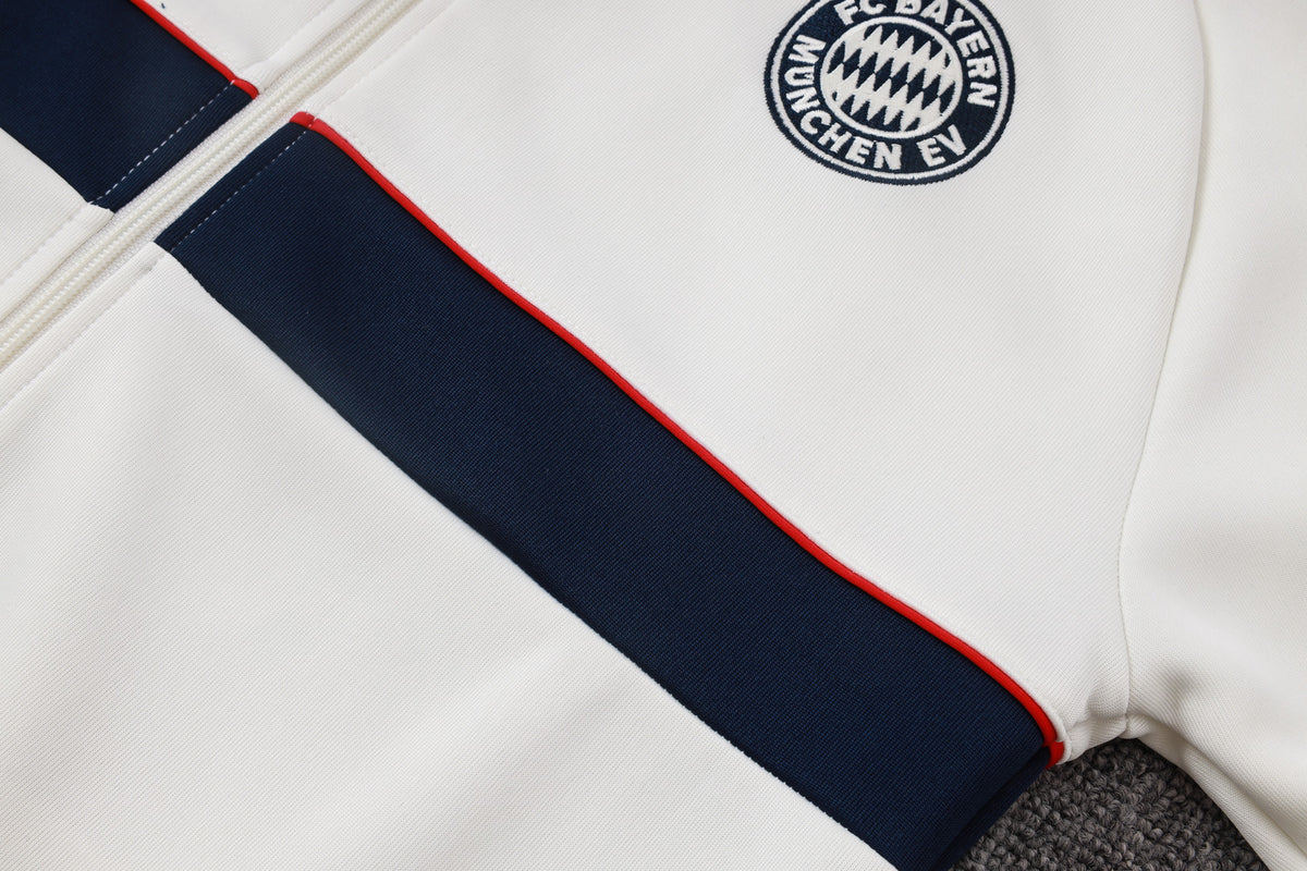 2026-27 Bayern Beige Royal Blue Full Zip Training Suit Adults Or Children