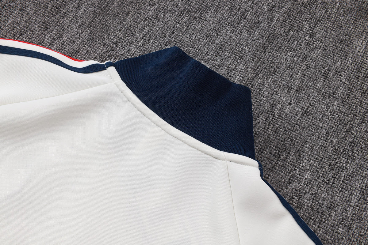 2026-27 Bayern Beige Royal Blue Full Zip Training Suit Adults Or Children
