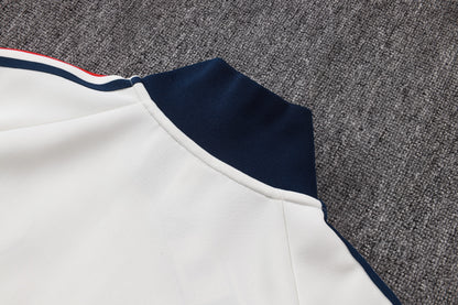 2026-27 Bayern Beige Royal Blue Full Zip Training Suit Adults Or Children