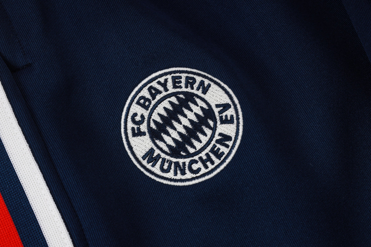 2026-27 Bayern Beige Royal Blue Full Zip Training Suit Adults Or Children