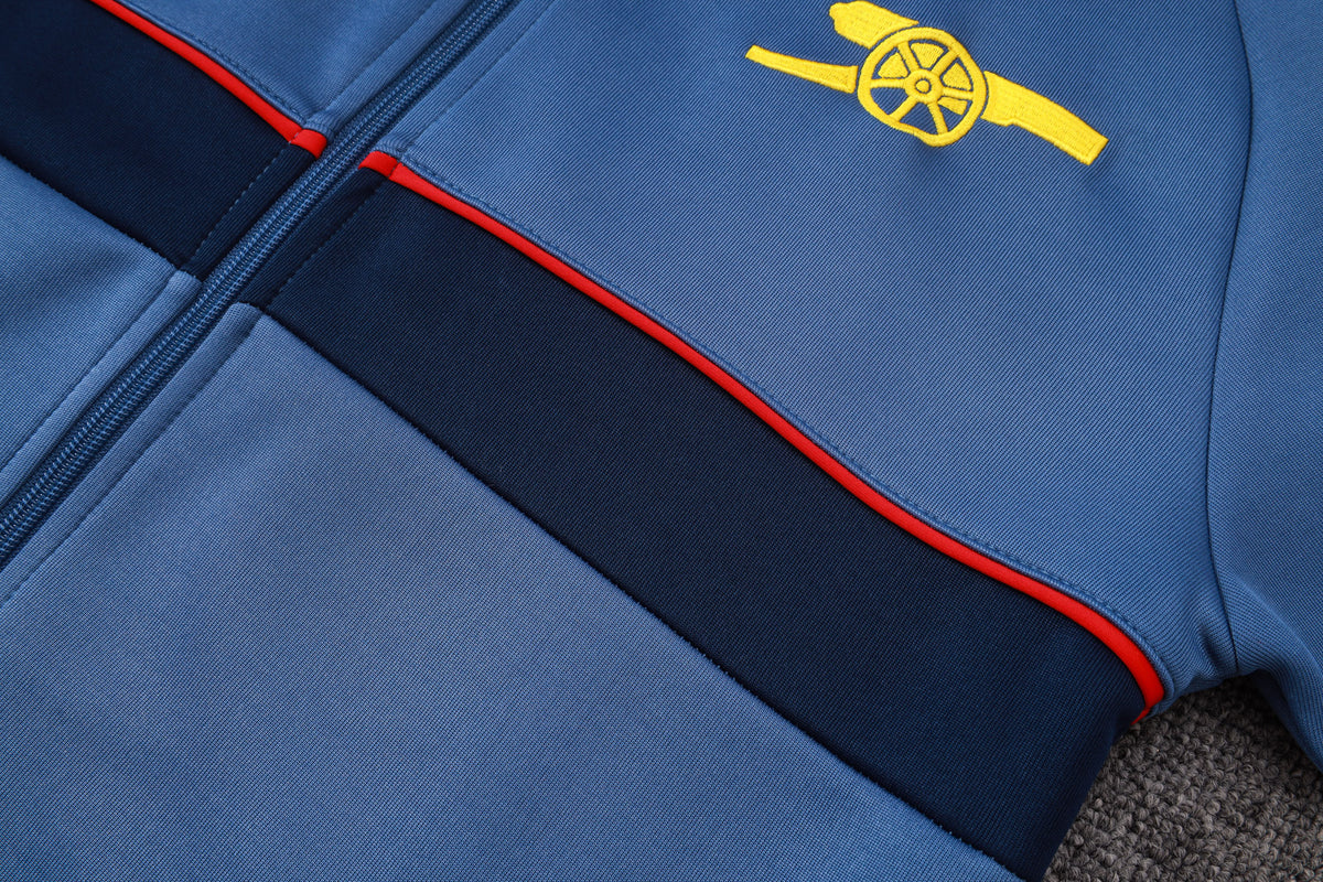 2026-27 Arsenal Mid Blue Full Zip Training Suit Adults Or Children