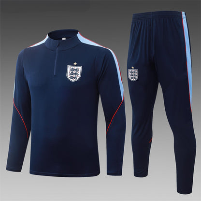 2026 England Deep Blue Half Zip Training Suit Adults Or Children