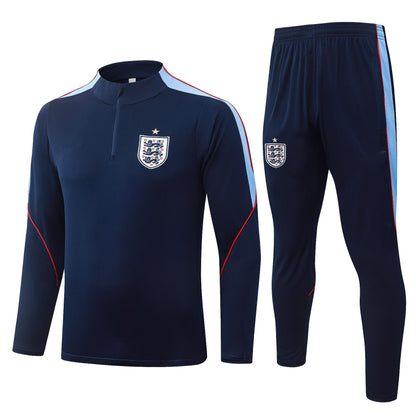 2026 England Deep Blue Half Zip Training Suit Adults Or Children