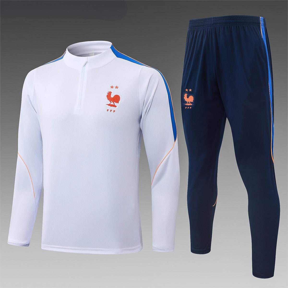 2026 France White Half Zip Training Suit Adults Or Children