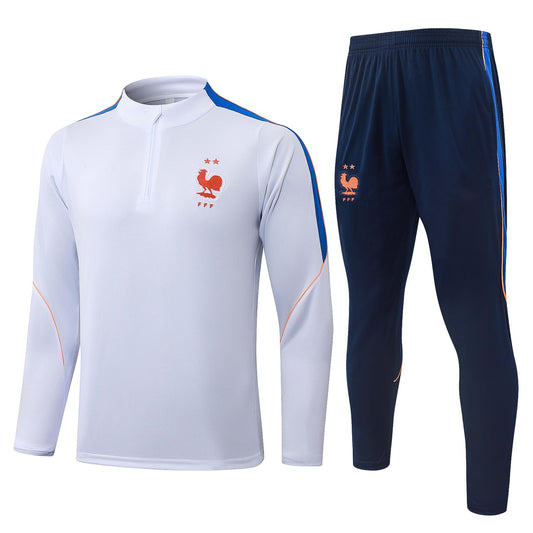 2026 France White Half Zip Training Suit Adults Or Children