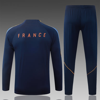 2026 France Blue Half Zip Training Suit Adults Or Children