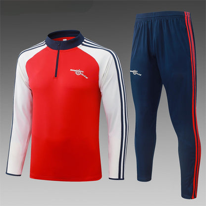 2026-27 Arsenal Red beige sleeves Half Zip Training Suit Adults Or Children
