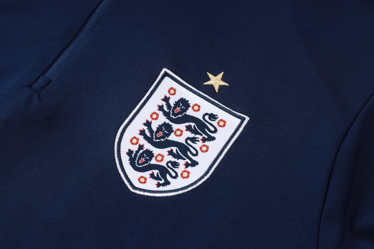 2026 England Deep Blue Half Zip Training Suit Adults Or Children