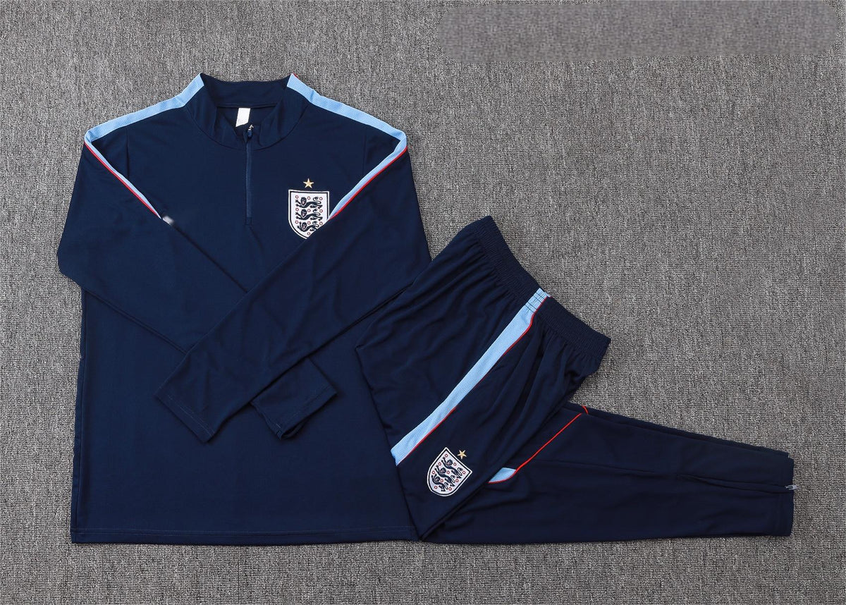 2026 England Deep Blue Half Zip Training Suit Adults Or Children