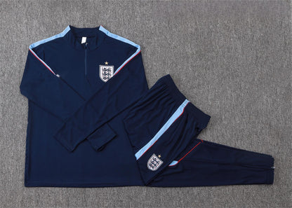 2026 England Deep Blue Half Zip Training Suit Adults Or Children