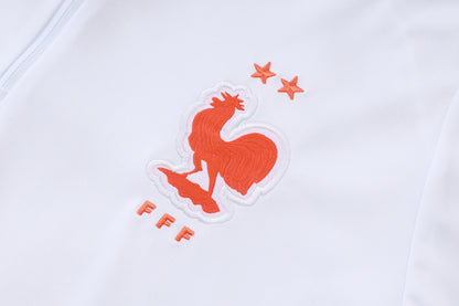 2026 France White Half Zip Training Suit Adults Or Children