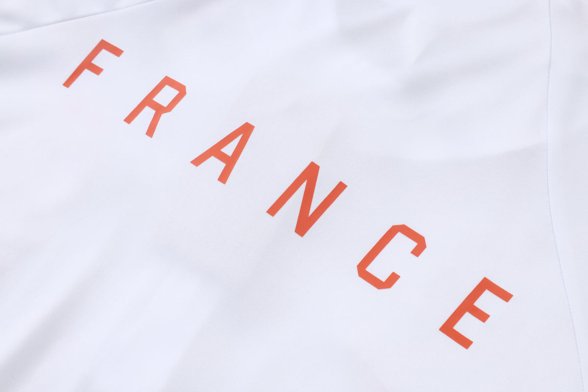 2026 France White Half Zip Training Suit Adults Or Children