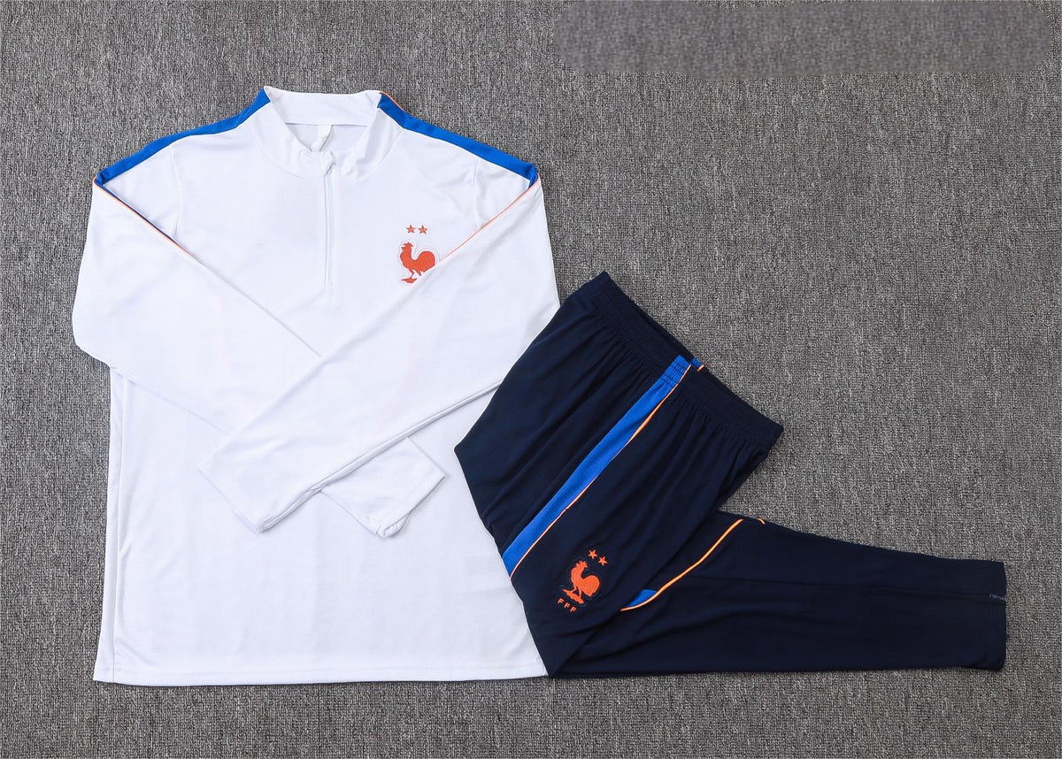 2026 France White Half Zip Training Suit Adults Or Children