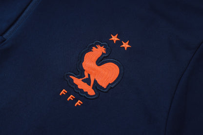 2026 France Blue Half Zip Training Suit Adults Or Children