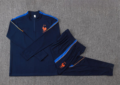 2026 France Blue Half Zip Training Suit Adults Or Children