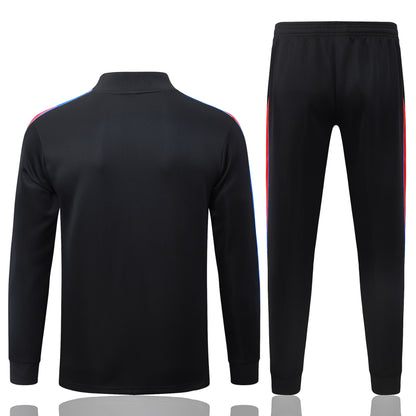 2026-27 Paris Black Red Full Zip Training Suit Adults Or Children