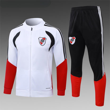 2026-27 River Plate White Full Zip Training Suit Adults Or Children