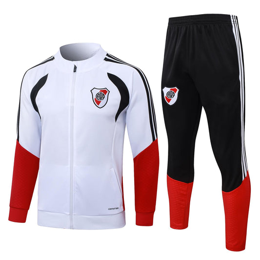 2026-27 River Plate White Full Zip Training Suit Adults Or Children