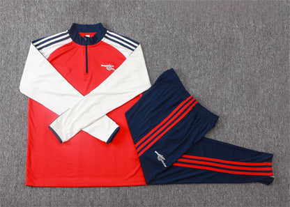 2026-27 Arsenal Red beige sleeves Half Zip Training Suit Adults Or Children