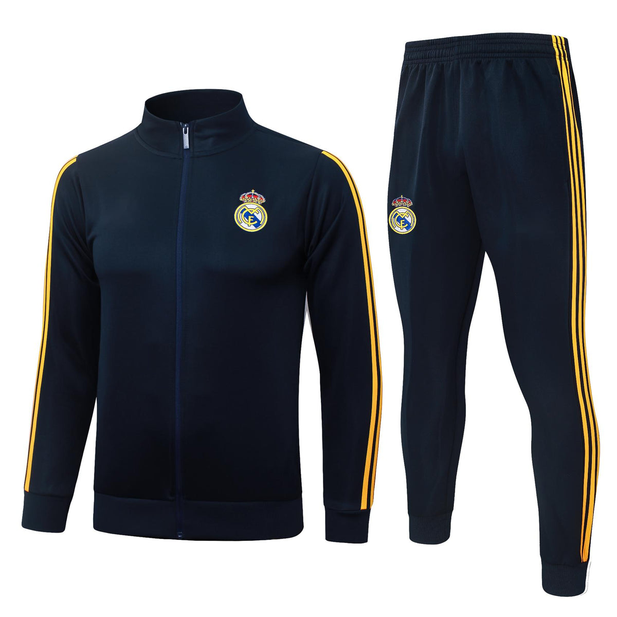 2026-27 Real Madrid Deep Blue Full Zip Training Suit Adults Or Children