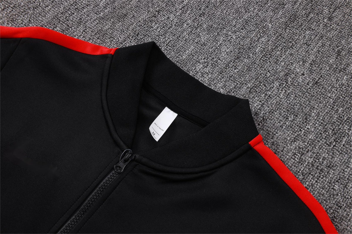 2026-27 Paris Black Red Full Zip Training Suit Adults Or Children