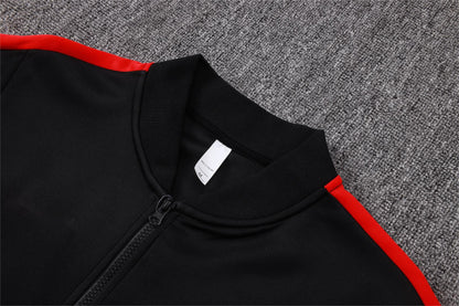 2026-27 Paris Black Red Full Zip Training Suit Adults Or Children