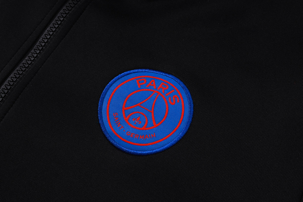 2026-27 Paris Black Red Full Zip Training Suit Adults Or Children