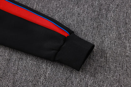2026-27 Paris Black Red Full Zip Training Suit Adults Or Children