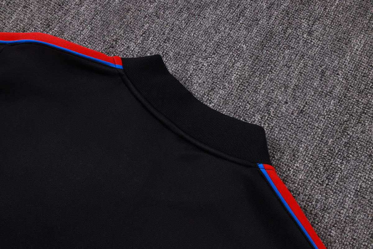 2026-27 Paris Black Red Full Zip Training Suit Adults Or Children