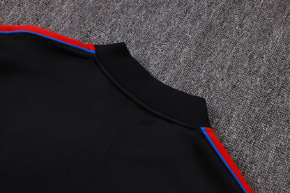 2026-27 Paris Black Red Full Zip Training Suit Adults Or Children