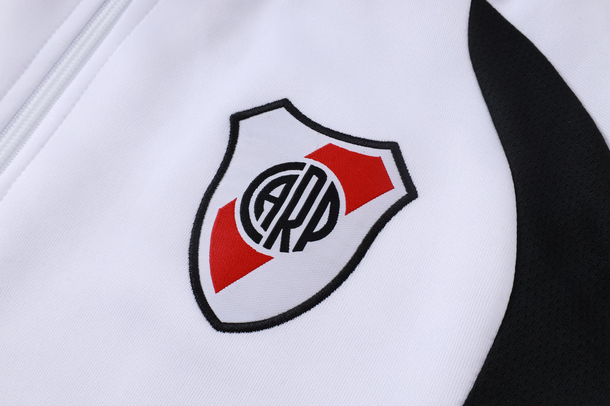 2026-27 River Plate White Full Zip Training Suit Adults Or Children