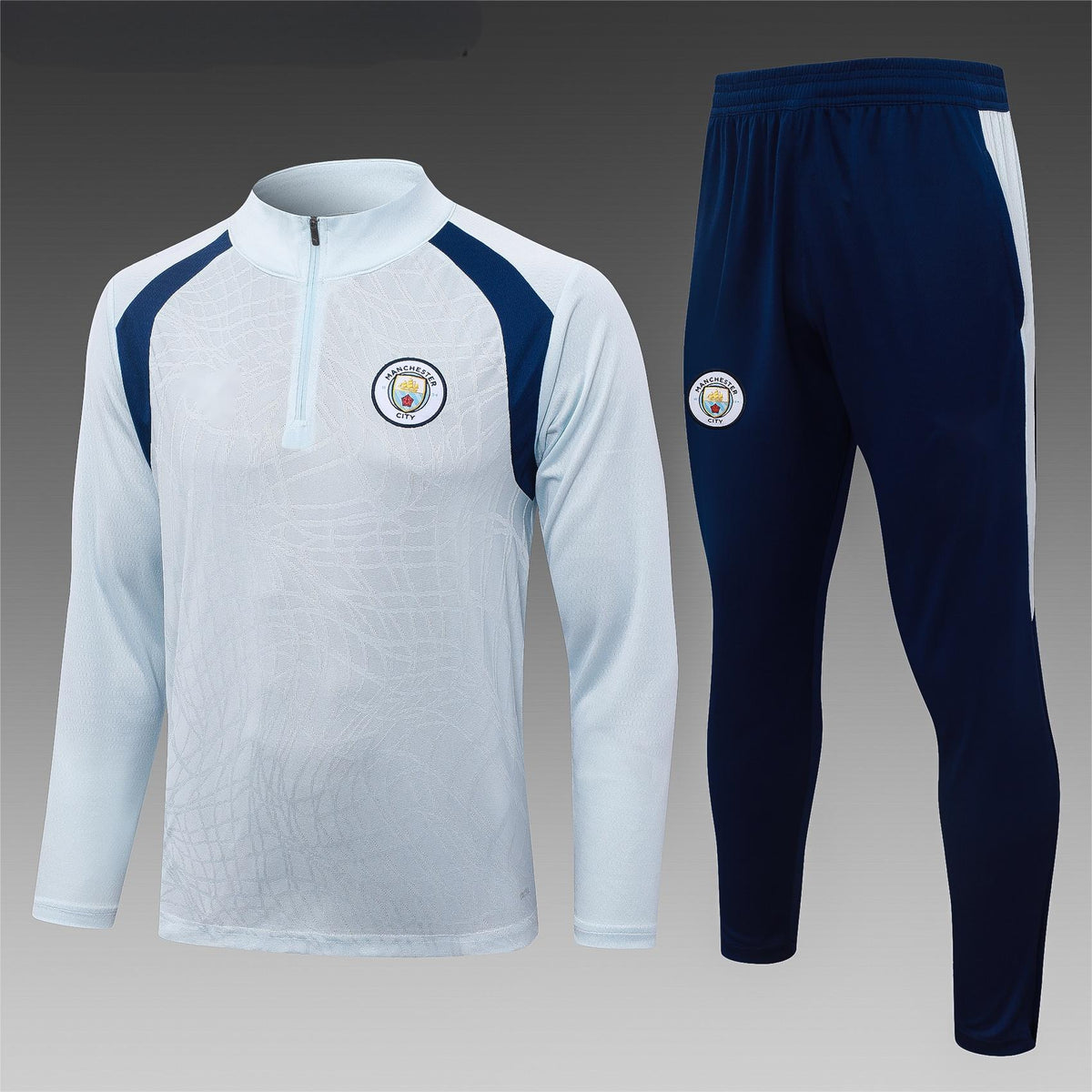 2026-27 Manchester City Light Blue Half Zip Training Suit Adults Or Children